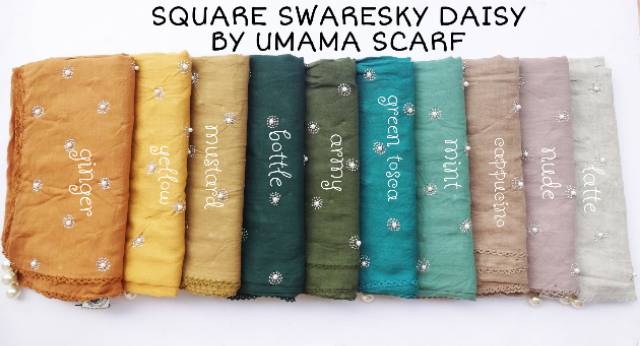 SQUARE SWARESKY DAISY BY UMAMA SCARF