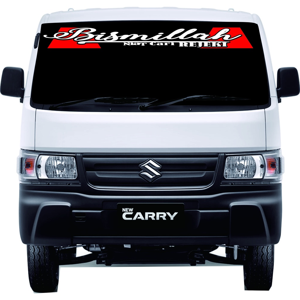 CUTTING STIKER MOBIL STIKER UNTUK KACA DEPAN MOBIL DENGAN TULISAN BISMILLAH UNTUK MOBIL PICK UP COLD