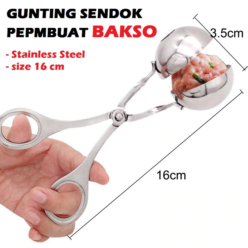 GUNTING SENDOK PEMBUAT BAKSO / ALAT CETAK BAKSO / Meatball Spoon Scoop Maker