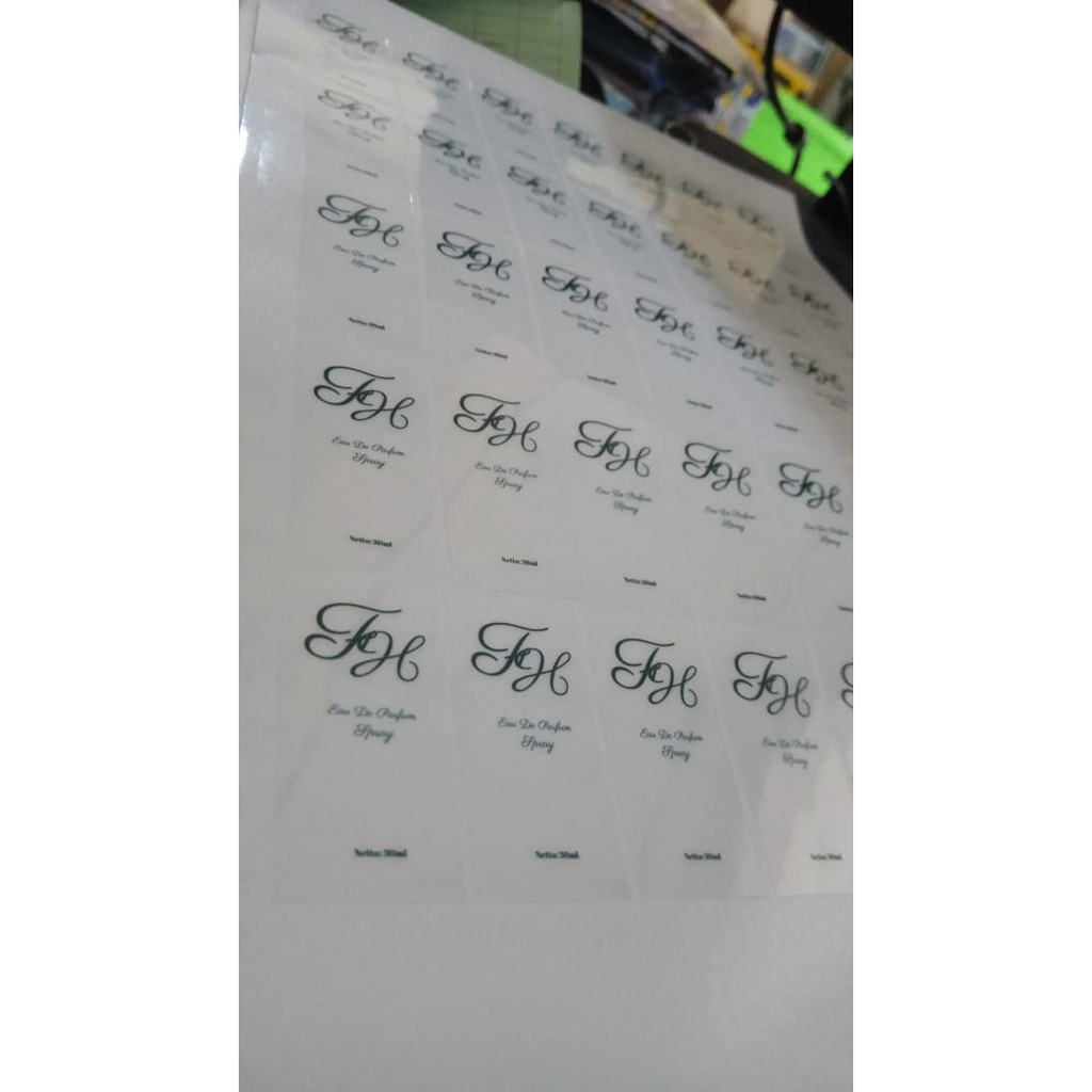 

Stiker Transparan uk 2,5x5cm