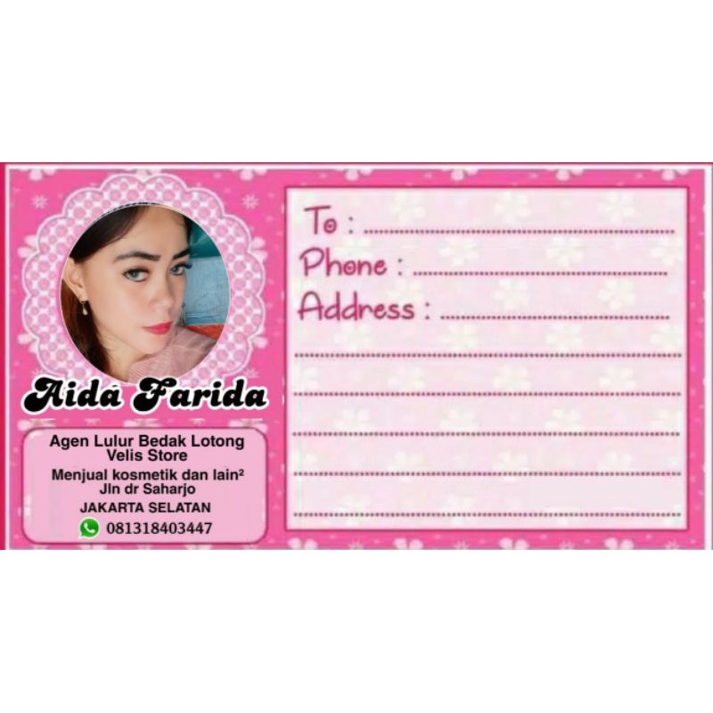 

Label pengiriman online shop / produk kecantikan bisa custom