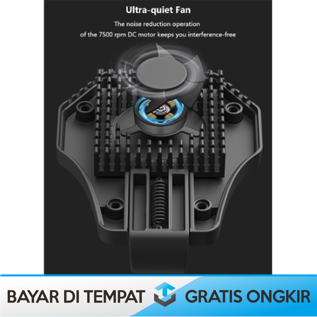 PENDINGIN HP COOLING FAN HANDPHONE RADIATOR DL01- PHONE COOLER DL01 ROG LED GAME MEMO MURAH