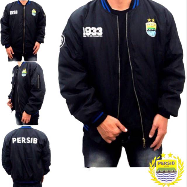 Jaket bomber persib hitam