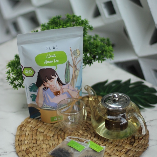 

Classic Green Tea | Puri Tea Shop | Teh dalam kemasan [ 20 tea bags ]