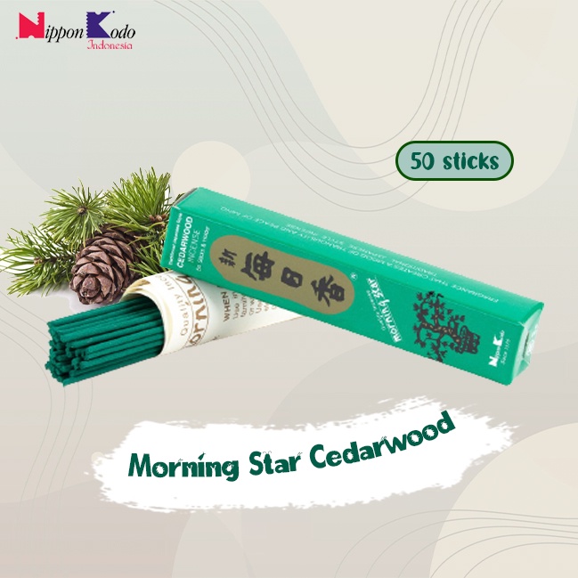 Dupa/hio Jepang wangi harum aromaterapi Morning Star Cedarwood 50 stick