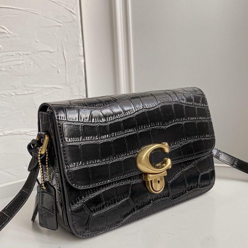 Coach Studio Croc-Embossed Shoulder Bag (C6640)