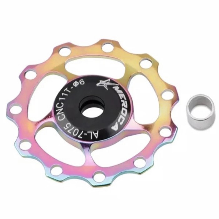 Pulley RD MERROCA Bearing 11T Rainbow colourfull CNC