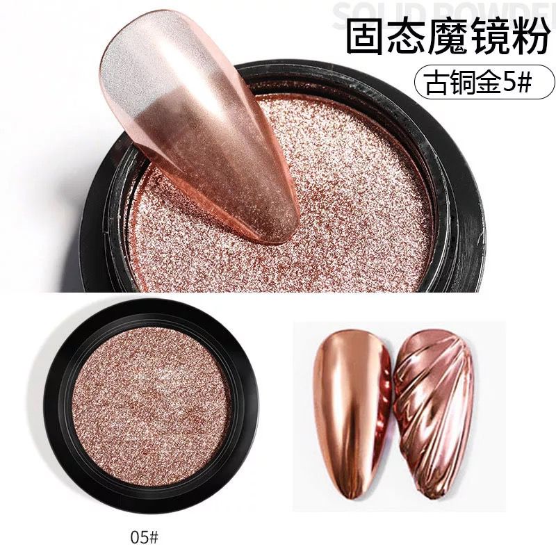 NAIL CHROME POWDER COMPACT JAPAN NAILS STYLE / bubuk chrome gold powder kuku chrome hologram nail