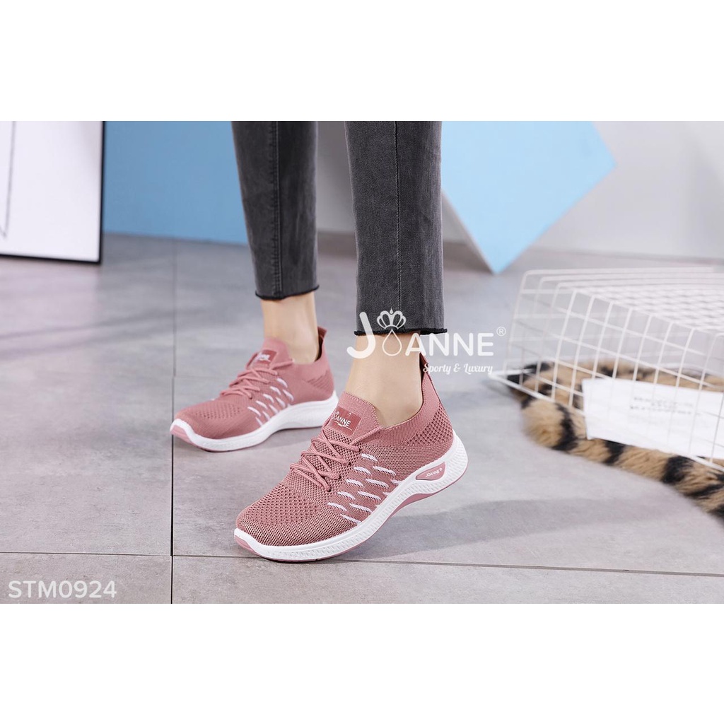 JOANNE Sepatu Wanita FlyKnit Sneakers Shoes #STM0924 ORIGINAL