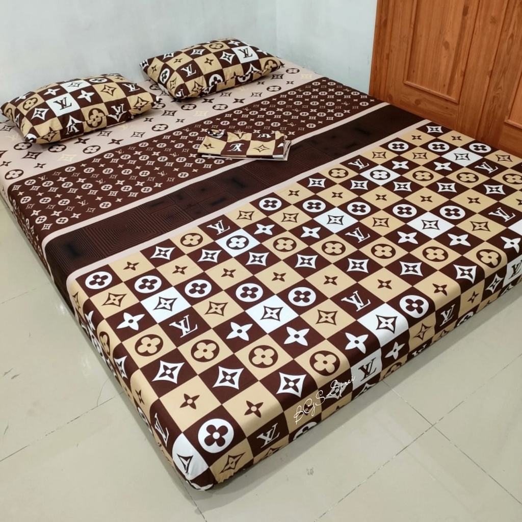 [GSH GRUB]SPREI MURAH MOTIF LV KOTAK 120 160 180 200