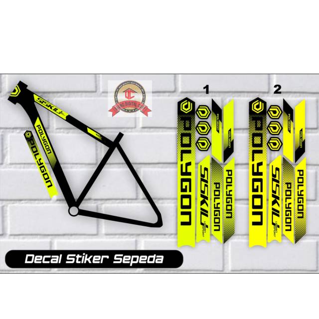 

Sticker decal sepeda variasi warna stabilo hijau,kuning