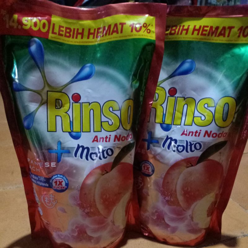Rinso cair anti noda+molto 625ml kirim random