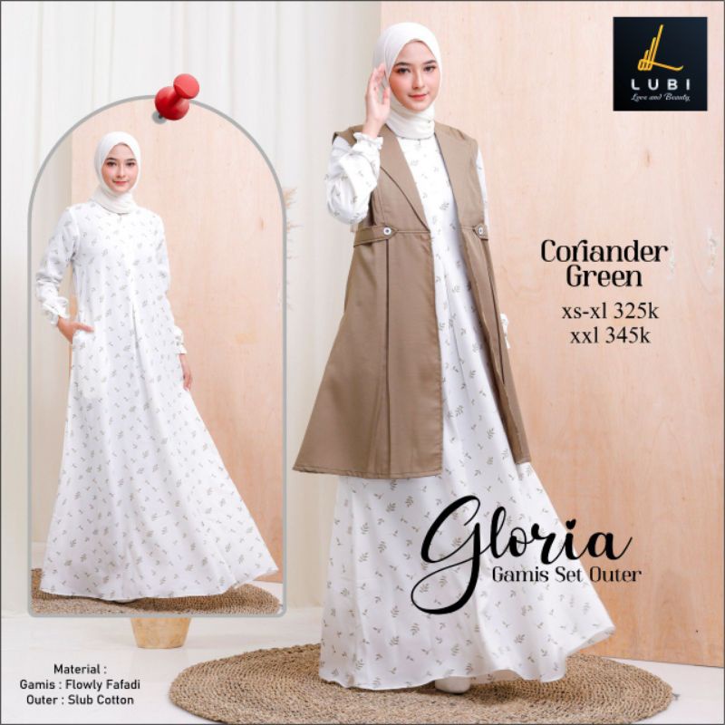 GAMIS SET OUTER LUBI GLORIA DRESS