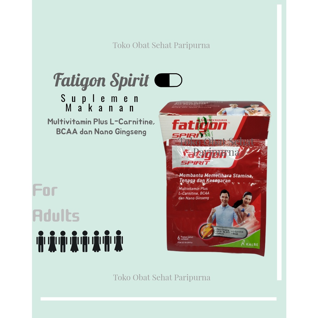 Fatigon Spirit (1 Strip @6 Kaplet) Suplemen Makanan Dewasa