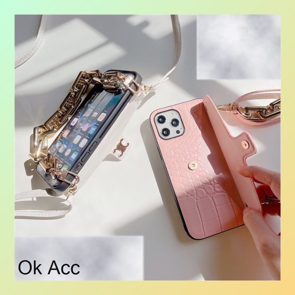 Jual Case + tali + rantai warna Macaron lucu cantik i panjang pinggang bahu Iphone 7 8 7+ 8+ X Xr Xs Max 11 12 13 Pro Max FH35