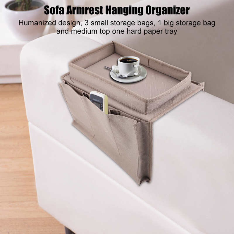 Tas Penyimpanan Organizer Bahan Polyester Dengan Cup Holder Untuk Sandaran Tangan Sofa Shopee Indonesia
