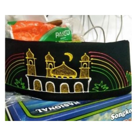 NEW Songkok Nasional Anak Motif Masjid | Kopyah Anak Merk Terbang Indah | Peci Anak Motif Masjid