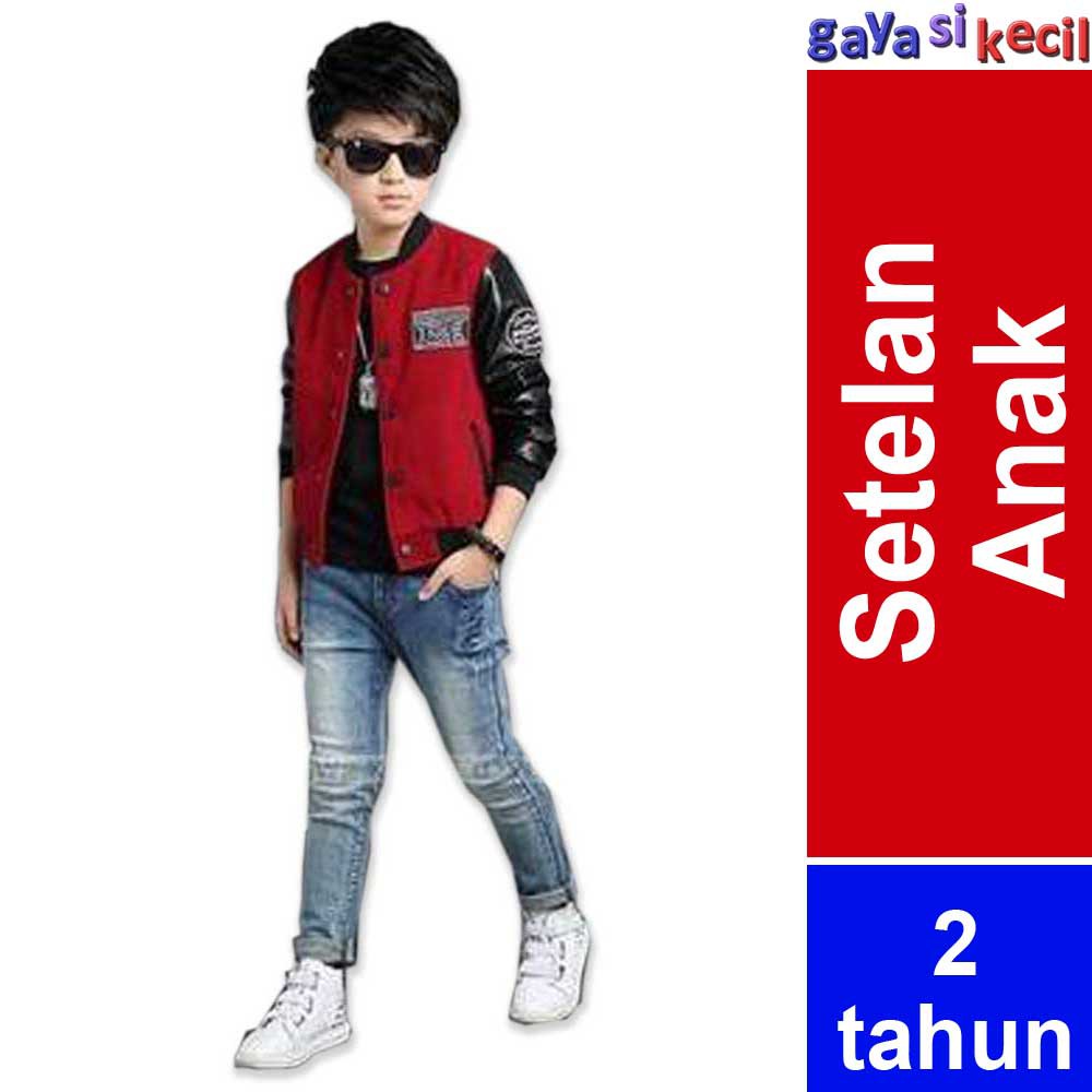 Setelan Anak Pakaian anak laki laki impor jeans denim 