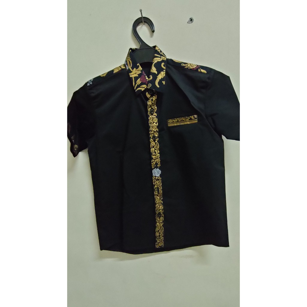 Kemeja Batik Anak / Kemeja Hitam / Kemeja Anak Murah