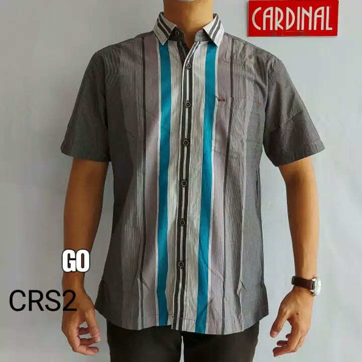 bego CRS CARDINAL KEMEJA CASUAL Hem Pria Pendek Baju Cowok Pakaian Pria