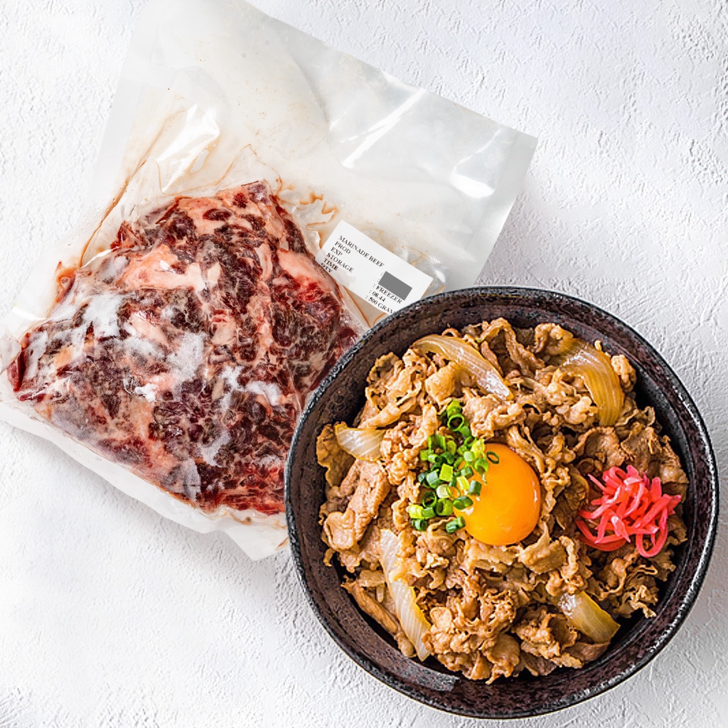 

Frozen Savoury Marinade Beef / Daging Sapi Tipis Berbumbu Asin Gurih ala Jepang Beku