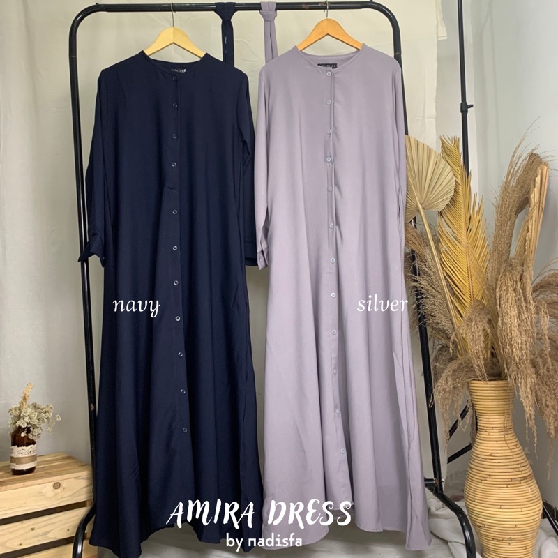 AMIRA DRESS ABAYA POLOS BUSUI FRIENDLY