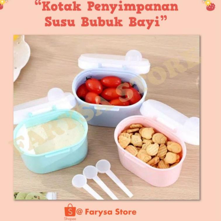 Tempat Kotak Wadah Penyimpanan Susu Bubuk Bayi Portabel Sealed Anti Tumpah "NAN.25Au22ᴿ"