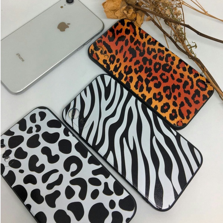 Case Casing iPhone 6 6S Plus 7 8 Plus SE 2020 XS XR XS Max 11 Pro Max Silikon Motif Leopard