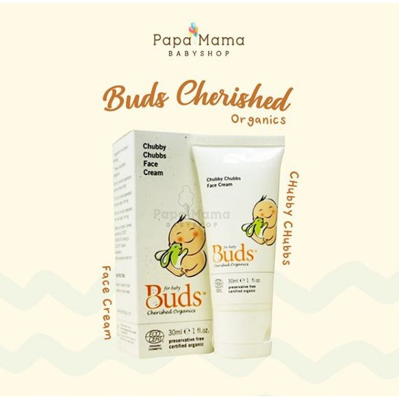 Organic Buds Cherished Organic Chubby Chubbs Face Cream 30ml