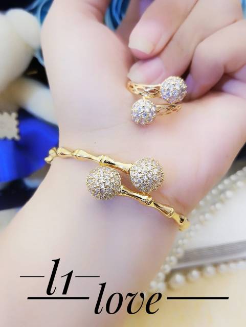 Xuping set perhiasan lapis emas 24k 2014e