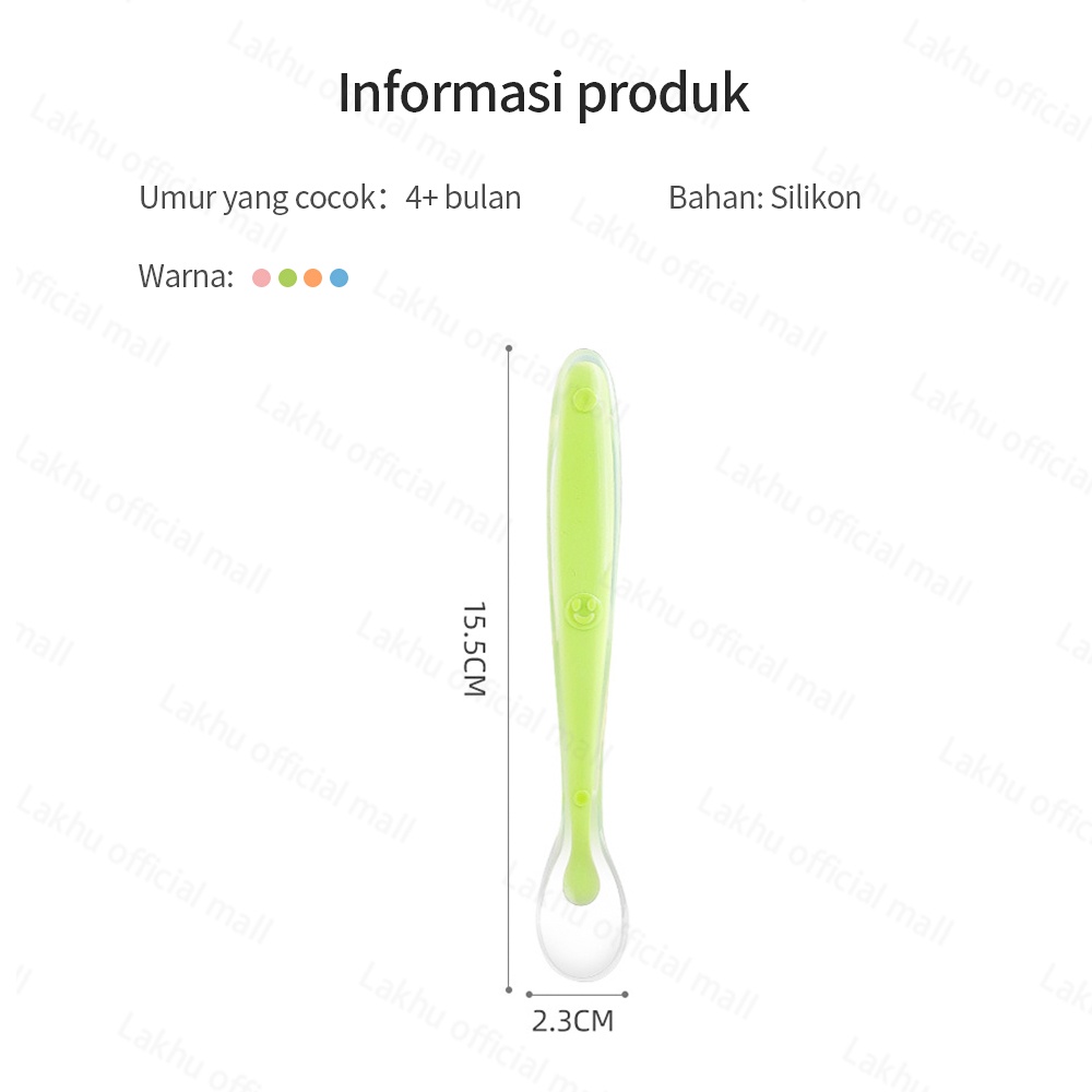 Lakhu spoon silicone baby sendok makan bayi silikon lentur