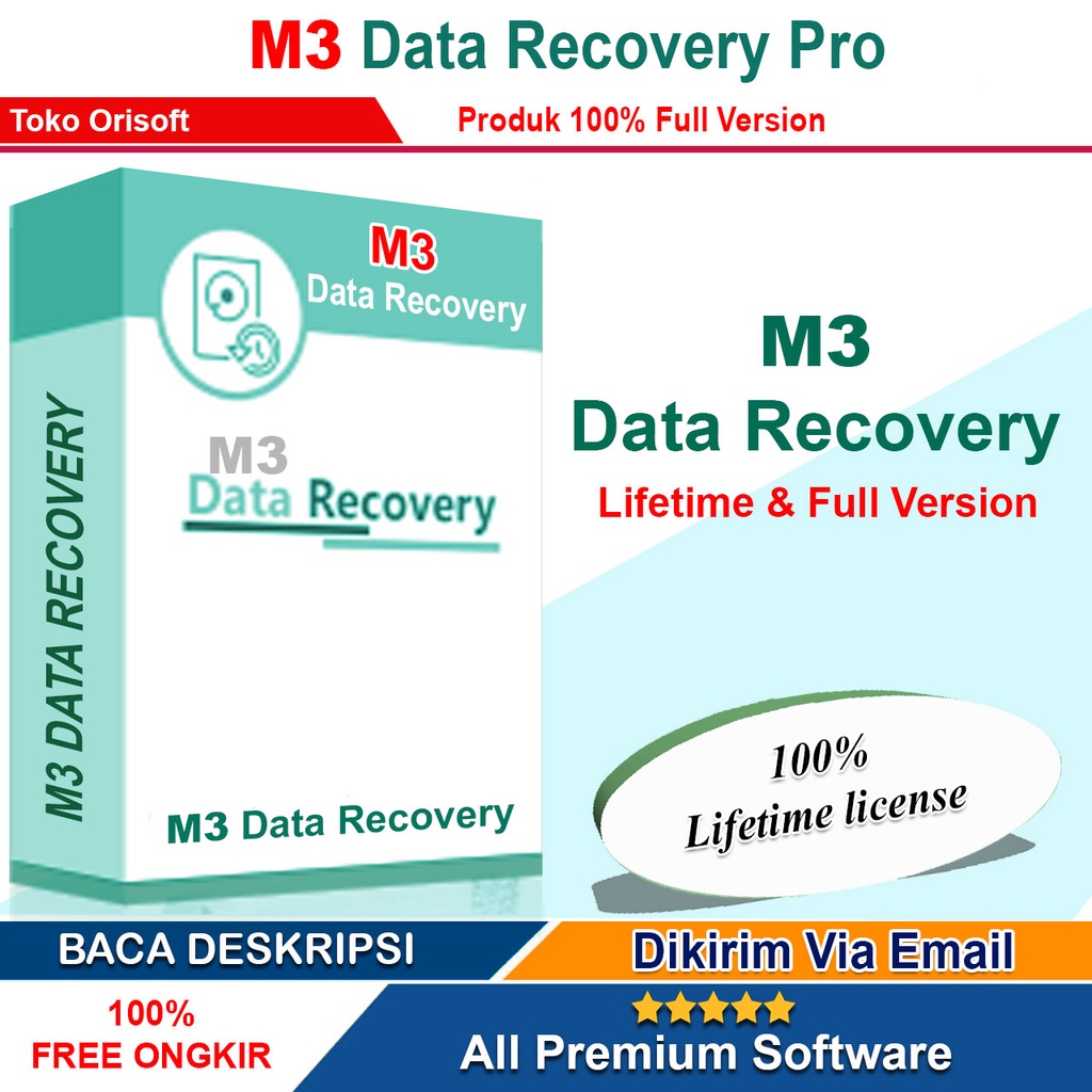 M3 Data Recovery Pro Hardisk Rusak Raw Partisi Hilang Terformat Bitlocker LIfetime Full Version