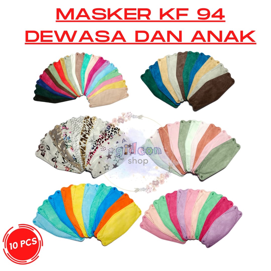 MASKER KF 94 ISI 10 / MASKER KF94 / MASKER KF 94 EVO 4 PLY ISI 10 KOREA MASK / MASKER KOREA / KF 94 