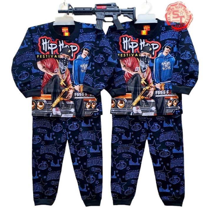 Baju Free fire Anak Laki laki - Baju ff anak Laki Lengan Panjang