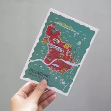 

Palembang Postcard by Lestari - Kartu Pos Ilustrasi SALE