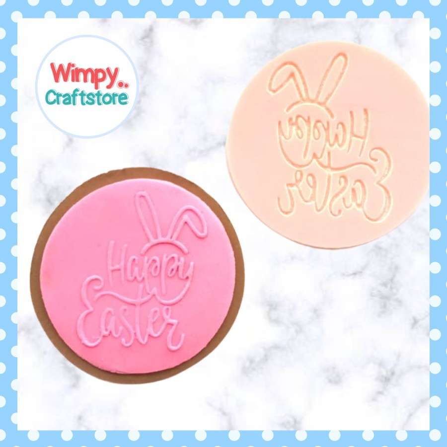

Wimpy Cetakan Cookie Stamp Timbul Debossing Stamp Kue Kering Fondant Clay Coklat Kue Hampers Paskah