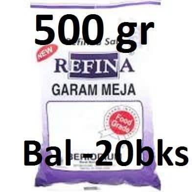 

Promo Terbatas - Garam Refina 500 Gr Per Bal ( 20Bks )