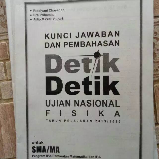 Kunci Jawaban Detik Detik Ujian Nasional Un Fisika Untuk Sma Ma T P 2019 2020 Shopee Indonesia