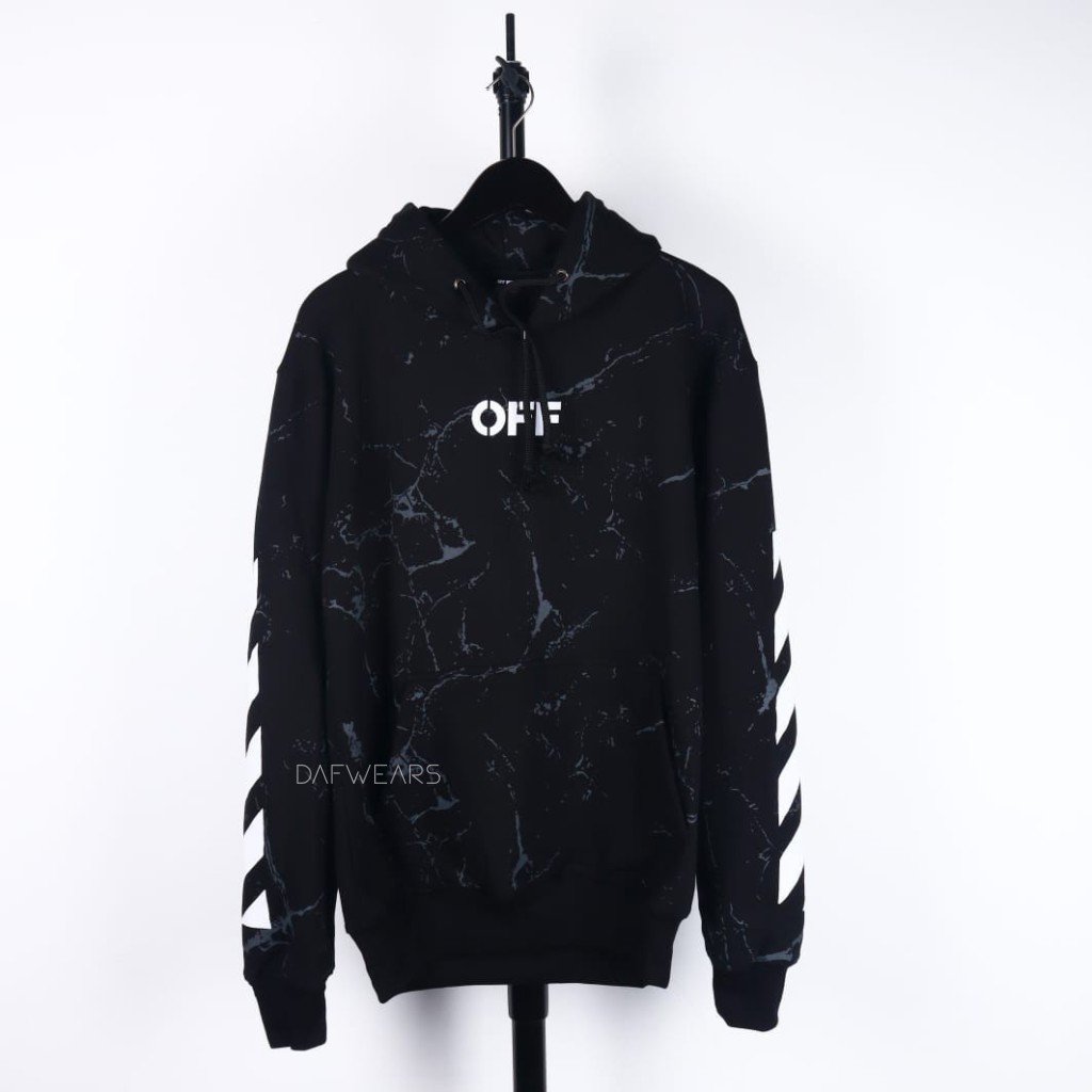 Hoodie Off-White Diagonal Marble