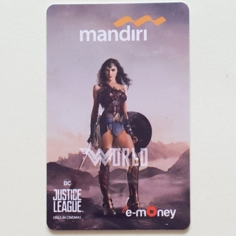 Mandiri eMoney JUSTICE LEAGUE - FULL BODY KARAKTER WONDER WOMAN ORI /Like eTOLL Flazz Tapcash or Brizzi