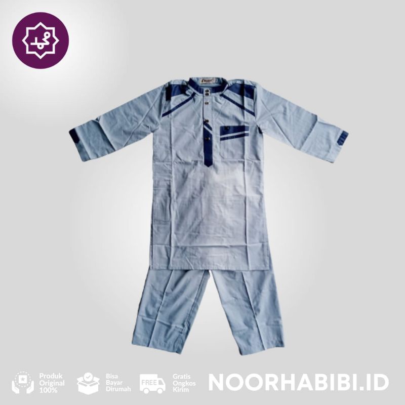 Alwaan Kurta Set Setelan Baju Koko Anak usia 4-12 tahun Lengan Panjang bahan Katun Spun Super