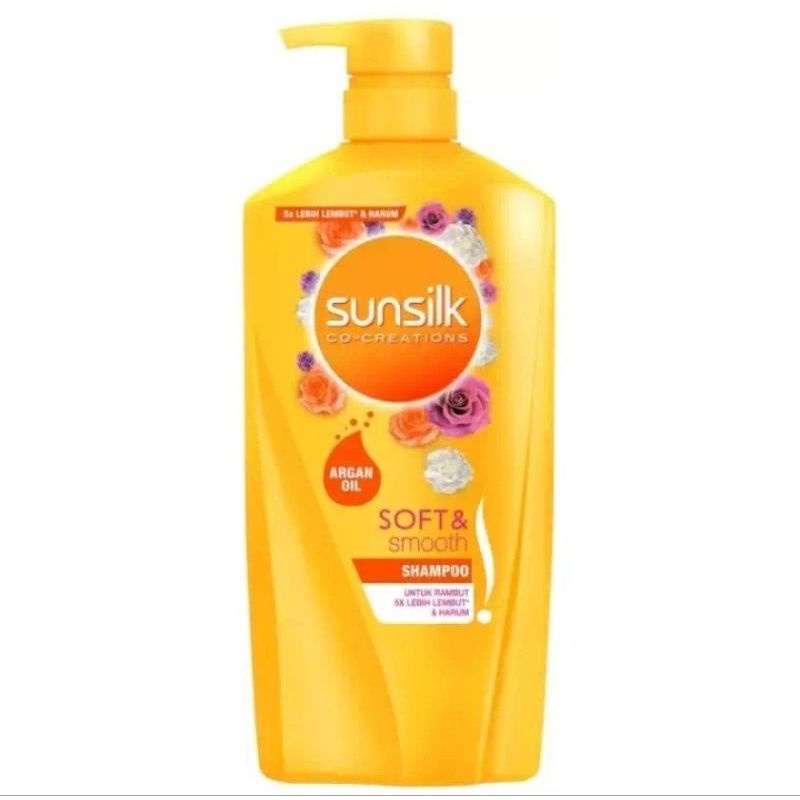 Sunsilk shampoo soft &amp; smooth pump 650/ sunsilk kuning 650ml