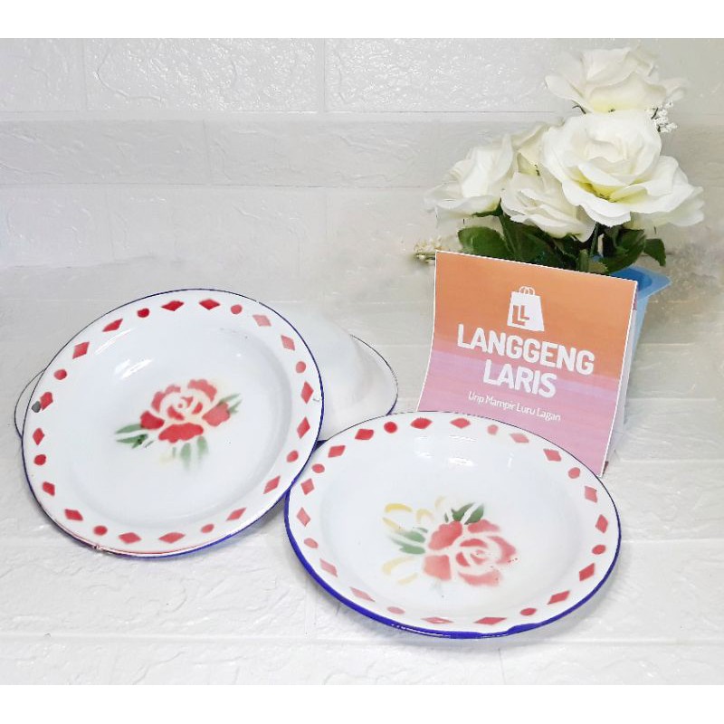 Piring Seng/ Enamel Legendaris Piring Jadul