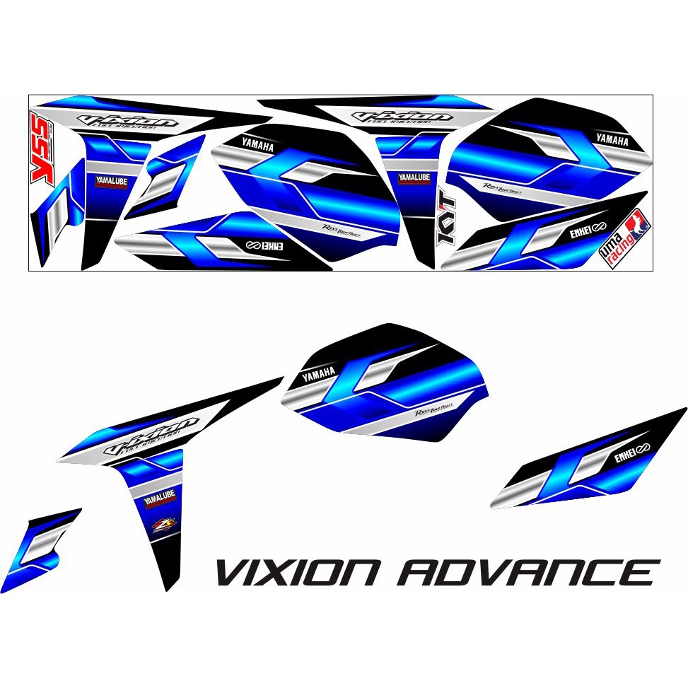 VARIASI  YAMAHA MOTOR VIXION advance VARIASI / STRIPING SIMPLE MOTOR VIXION ADVANCE / STICKER STRIPI