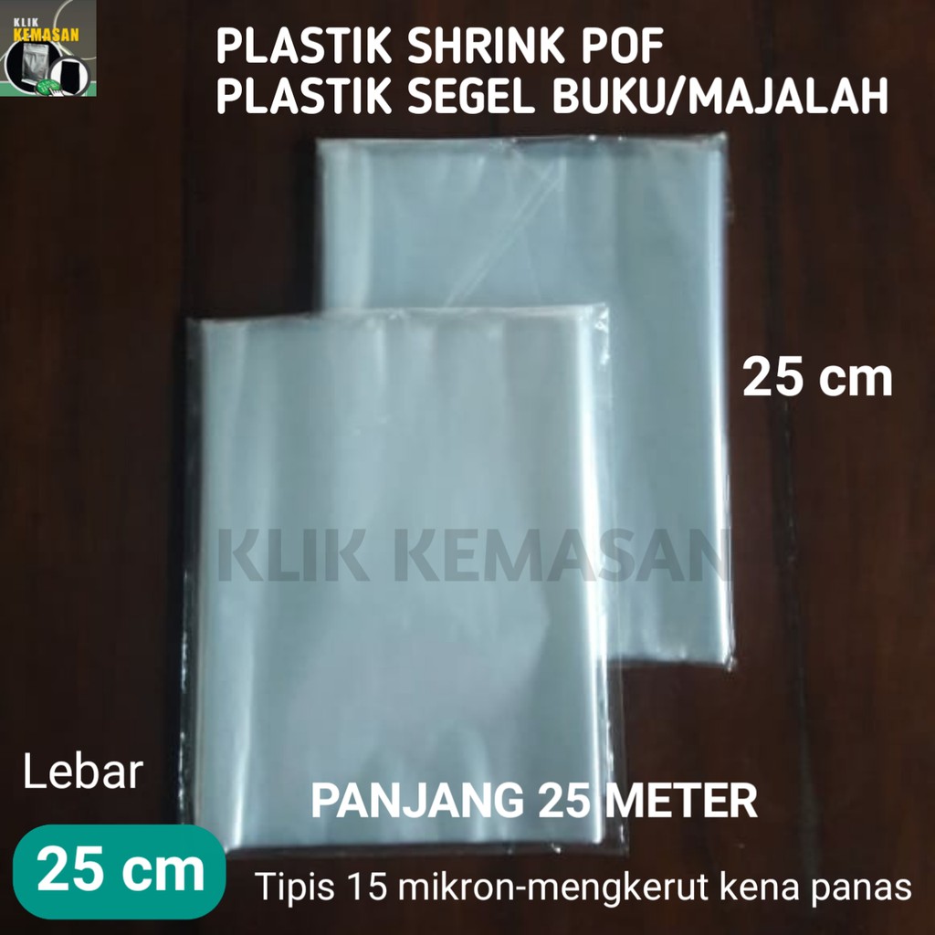 

PLASTIK SHRINK POF 25CM 25METER/PLASTIK SEGEL BUKU MAJALAH STRETCH