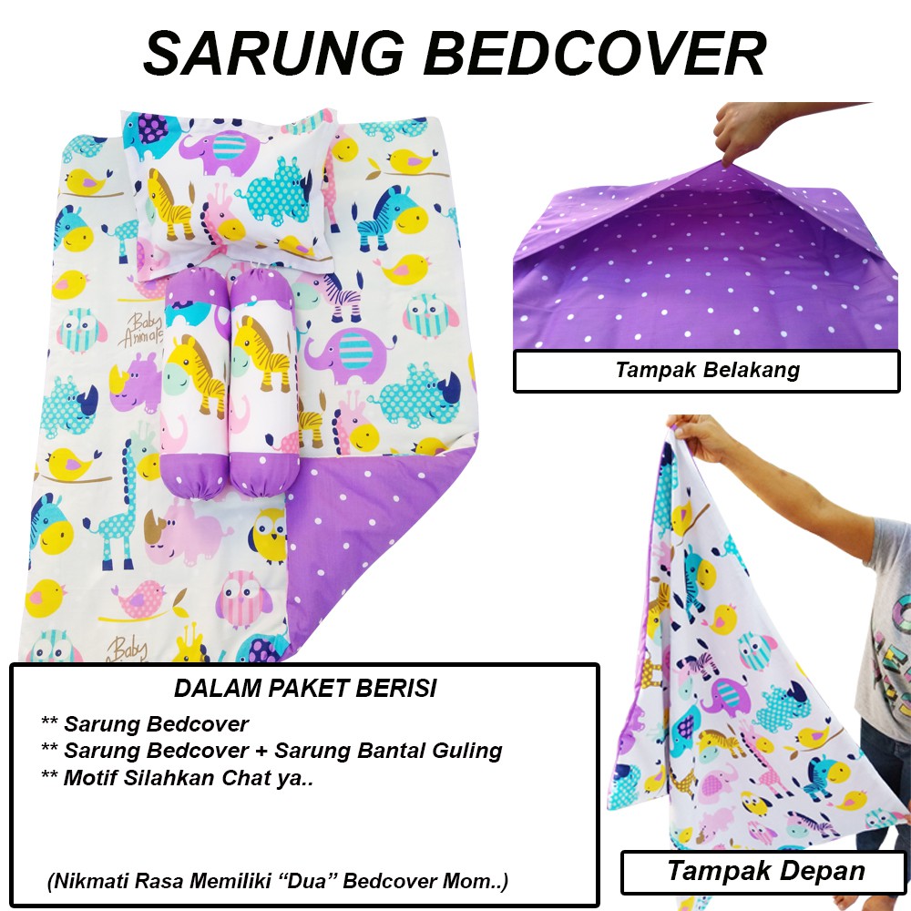 SARUNG bed cover / Isian bedcover / Set Sarung Bantal guling bayi Akachan