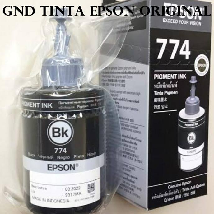 

[[COD]] TINTA EPSON 774 ORIGINAL M100/M105/M200/M205/L605/L655/L1455 BERGARANSI Kode 255