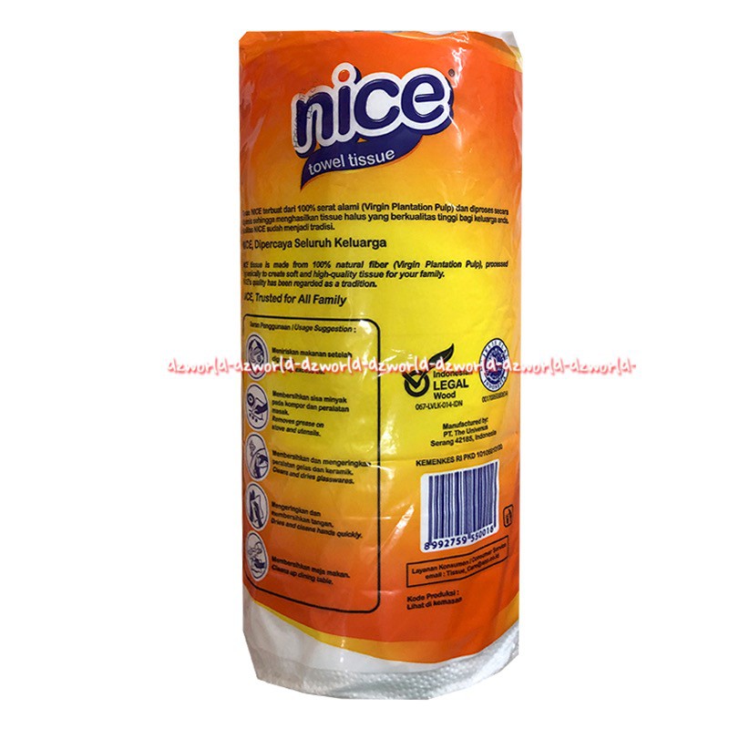 Nice Towel Tissue 150sheets For All One Cleaning Purpose Tisue Membersihkan Dapur Lap Tangan Nais