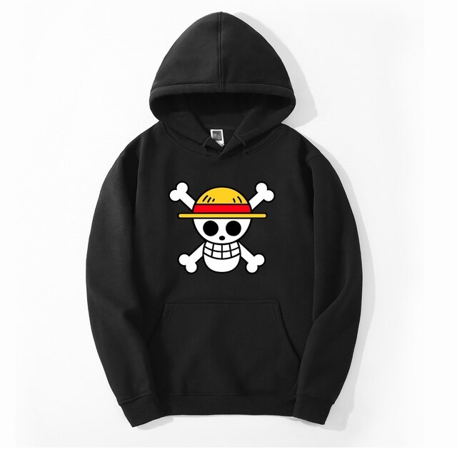 Jaket Sweater Hoodie Anime Kartu Jepang One Piece Luffy Atasan Sweater Hudy Distro Keren Animasi Car