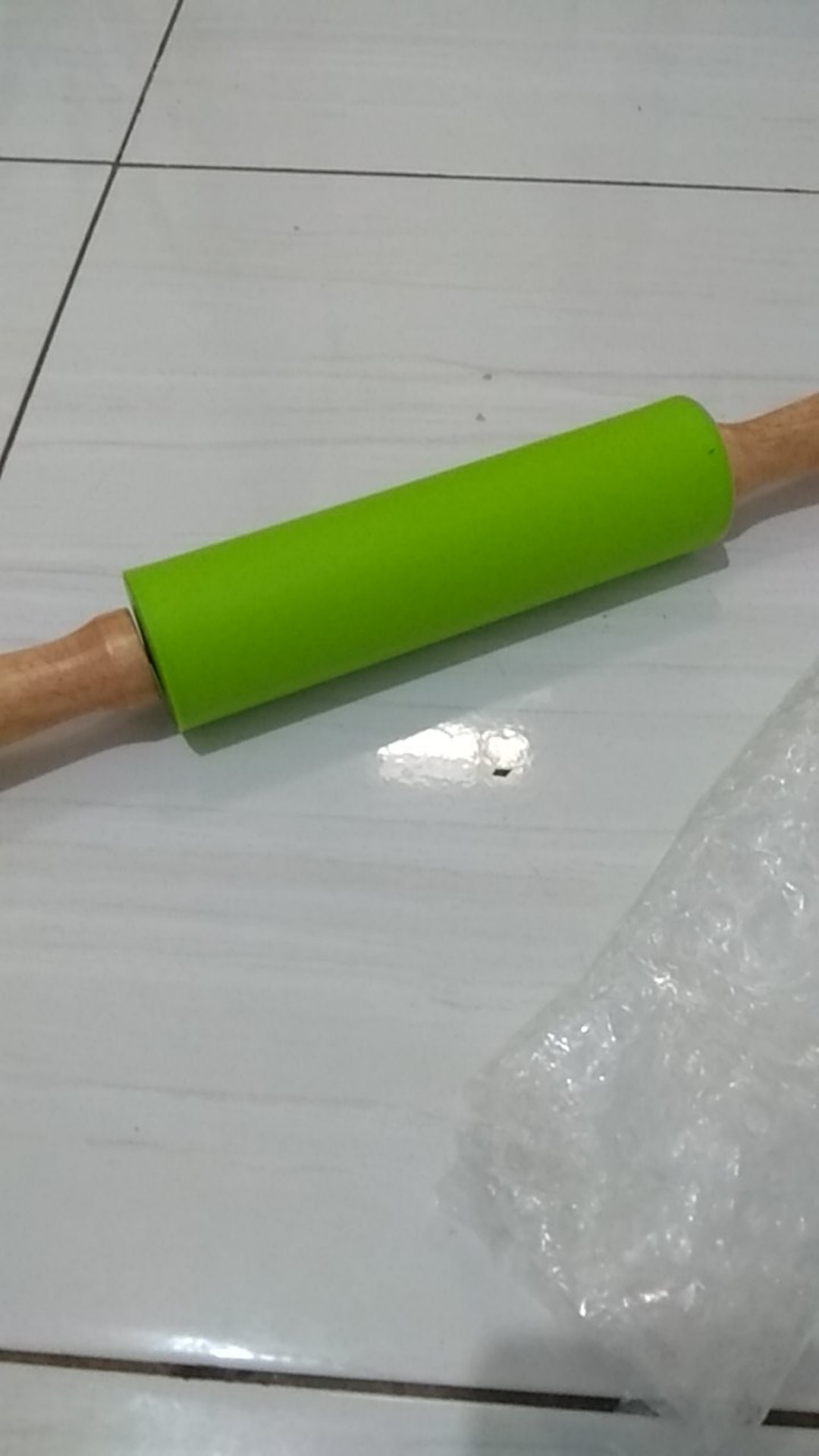M/l Non-stick Silicone Rolling Pin Gagang Kayu Kue Adonan Tepung Roller Alat Dapur Memasak Kue